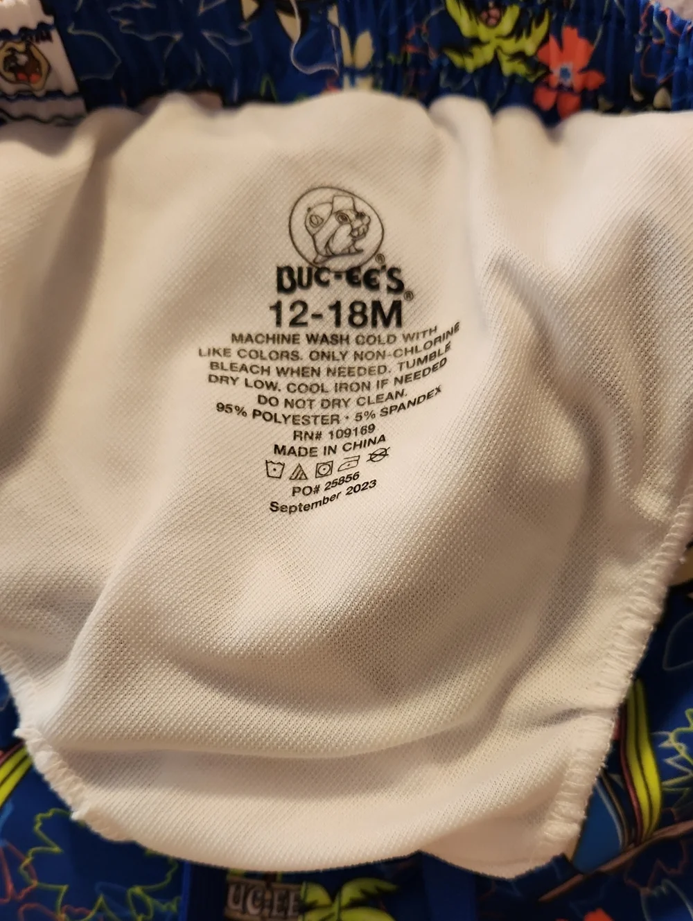 Buc-ee's Infant Swim Trunks Size 12-18M